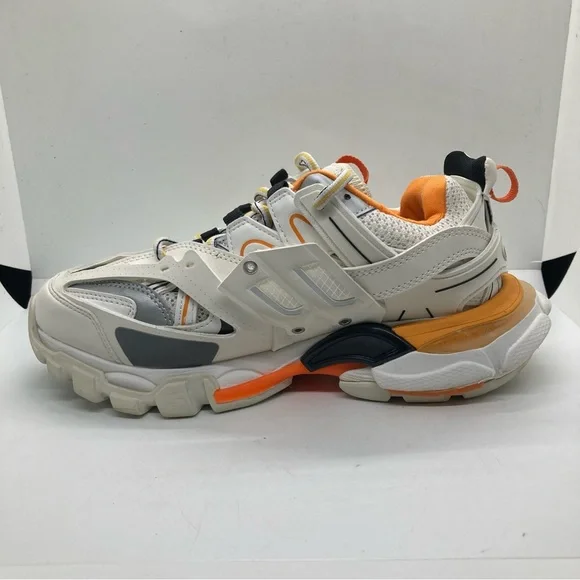 Balenciaga White Orange Womens 8 Layered Track Sneaker shoes - Picture 6 of 10